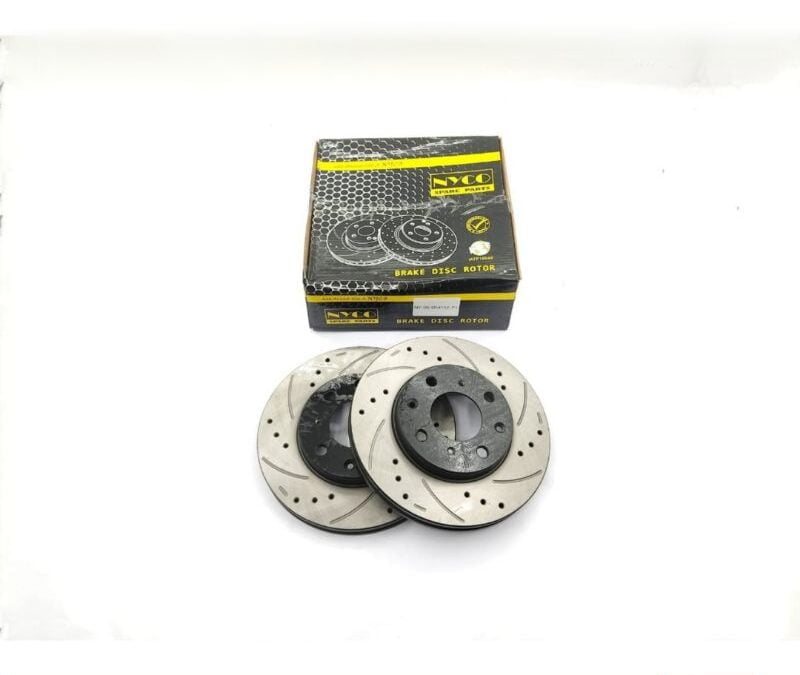DISC ROTOR FRONT SETS HONDA CITY SEL 2004-2007/JAZZ SAA 2004-2007 PERFORMANCE PLUS+ DRILLED&SLOTTED(2PCS)NY-06-DF4152-P+