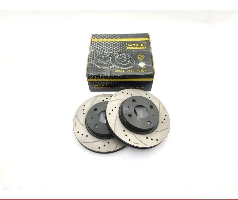 DISC ROTOR FRONT SETS PROTON WAJA 1.6 / PERDANA / PERDANA V6/ARENA PERFORMANCE PLUS+DRILLED&SLOTTED(2PCS)NY-01-DF4081-P+