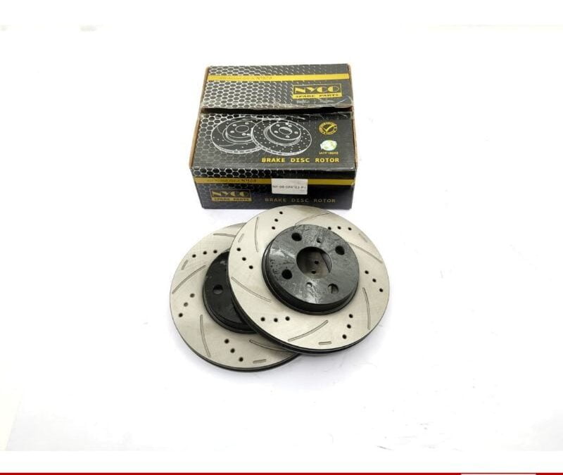 DISC ROTOR FRONT SETS TOYOTA VIOS NCP42 PERFORMANCE PLUS+ DRILLED & SLOTTED (2PCS) NY-08-DF4163-P+