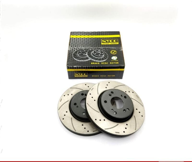 DISC ROTOR FRONT SETS HONDA ACCORD T2A 2014- / HR-V T7A PERFORMANCE PLUS+ DRILLED & SLOTTED (2PCS) NY-06-DF8068-P+