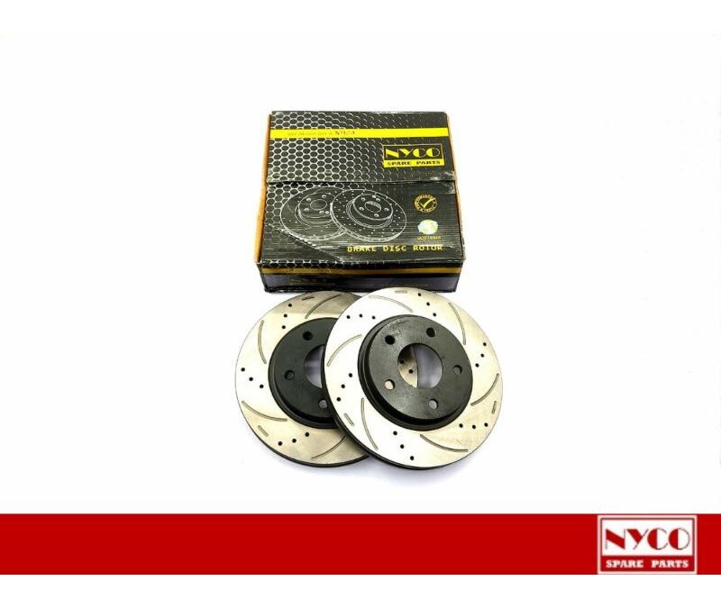 DISC ROTOR FRONT SETS PROTON INSPIRA / MITSUBISHI LANCER EVO 2010 PERFORMANCE PLUS+ DRILLED&SLOTTED(2PCS)NY-01-DF4933-P+