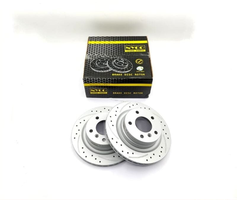DISC ROTOR REAR SETS BMW F30 320I 2012- PERFORMANCE PLUS+ DRILLED & SLOTTED (2PCS) NY-20-DF4450-P+