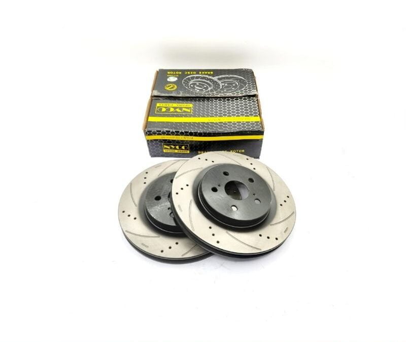 DISC ROTOR FRONT SETS PROTON X70 PERFORMANCE PLUS+ DRILLED & SLOTTED (2PCS) NY-01-DF8341-P+