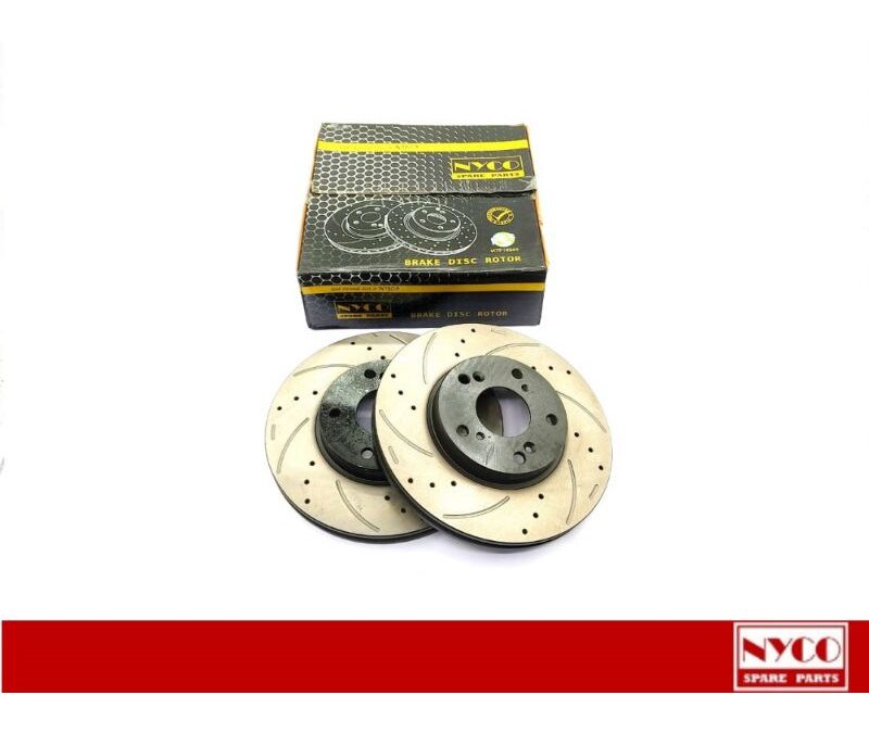 DISC ROTOR FRONT SETS HONDA CIVIC SNA 1.8 / 2.0 / TRO / TEA / ACCORD SDA / EDIX PERFORMANCE PLUS+ DRILLED&SLOTTED (2PCS)