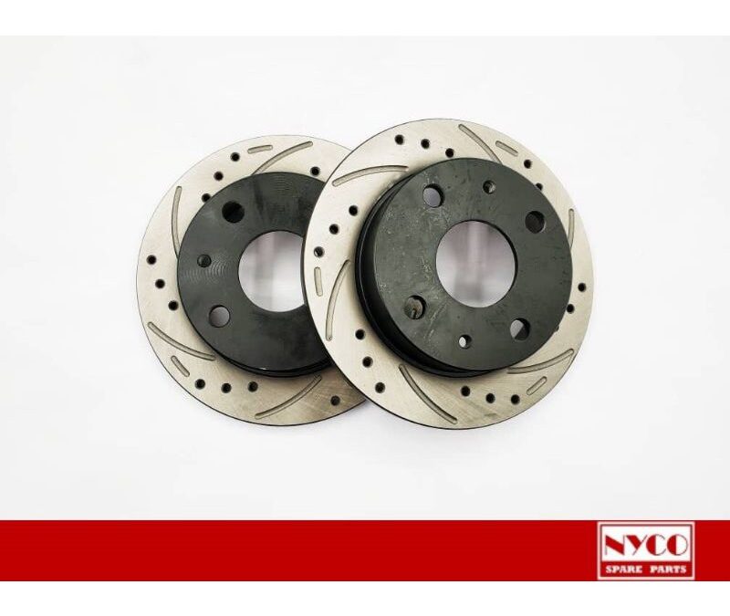 DISC ROTOR FRONT SETS PERODUA KELISA / KENARI / VIVA PERFORMANCE PLUS+ DRILLED & SLOTTED (2PCS) NY-02-DF4070-P+