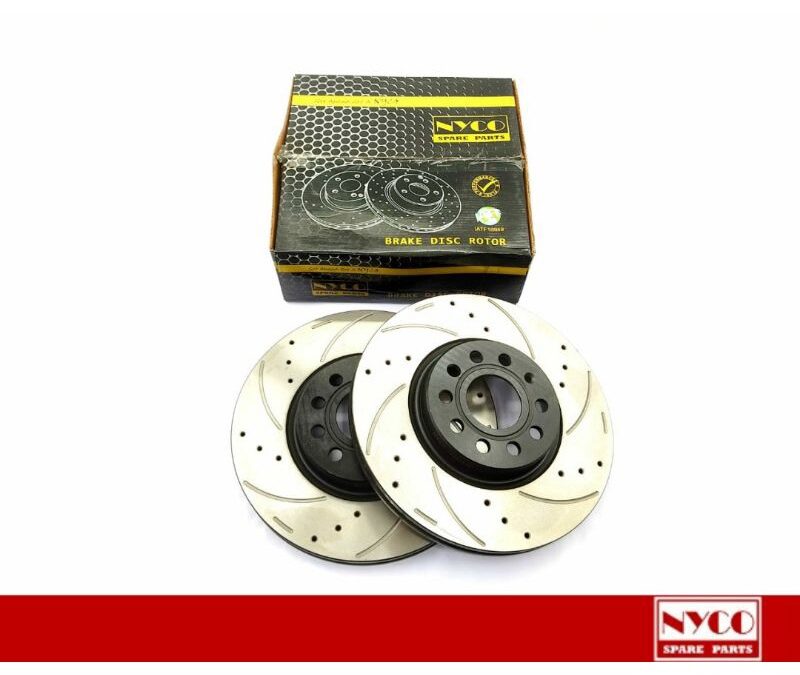 DISC ROTOR FRONT SETS VOLKSWAGEN PASSAT/JETTA/GOLF/BETTLE/SICIROCCO/TIGUAN/Q3 PERFORMANCE PLUS+ DRILLED&SLOTTED(2PCS)