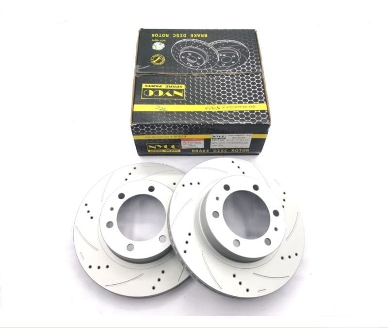 DISC ROTOR FRONT SETS TOYOTA FORTUNER 2011- TGN51 / HILUX GUN125 / GUN126 / KUN25 PERFORMANCE PLUS+DRILLED&SLOTTED(2PCS)