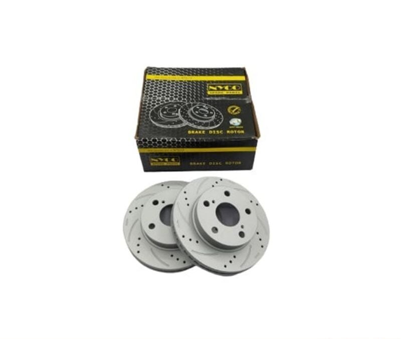 DISC ROTOR FRONT SETS TOYOTA INNOVA TGN40 PERFORMANCE PLUS+ DRILLED & SLOTTED (2PCS) NY-08-DF7201-P+