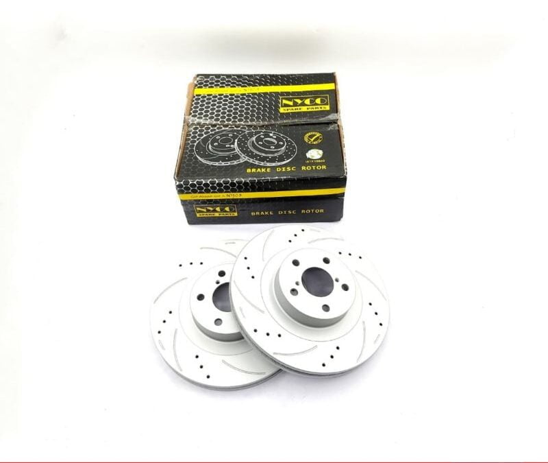 DISC ROTOR FRONT SETS SUBARU XV PERFORMANCE PLUS+ DRILLED & SLOTTED (2PCS) NY-18-DF4104-P+