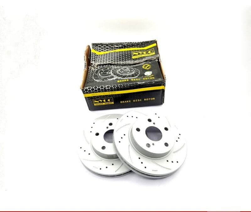 DISC ROTOR FRONT SETS TOYOTA INNOVA TGN140 2016- PERFORMANCE PLUS+ DRILLED & SLOTTED (2PCS) NY-08-DF7490-P+