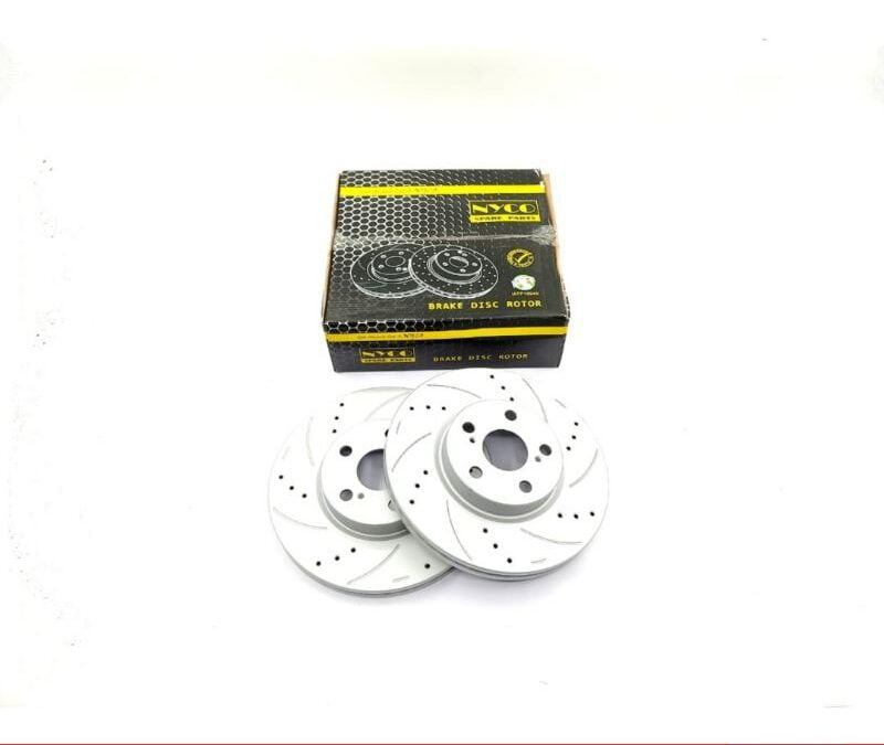 DISC ROTOR FRONT SETS TOYOTA ALTIS ZZE141/ZZE142/ZRE172/ZRE173/SIENTA PERFORMANCE PLUS+DRILLED&SLOTTED NY-08-DF7424-P+