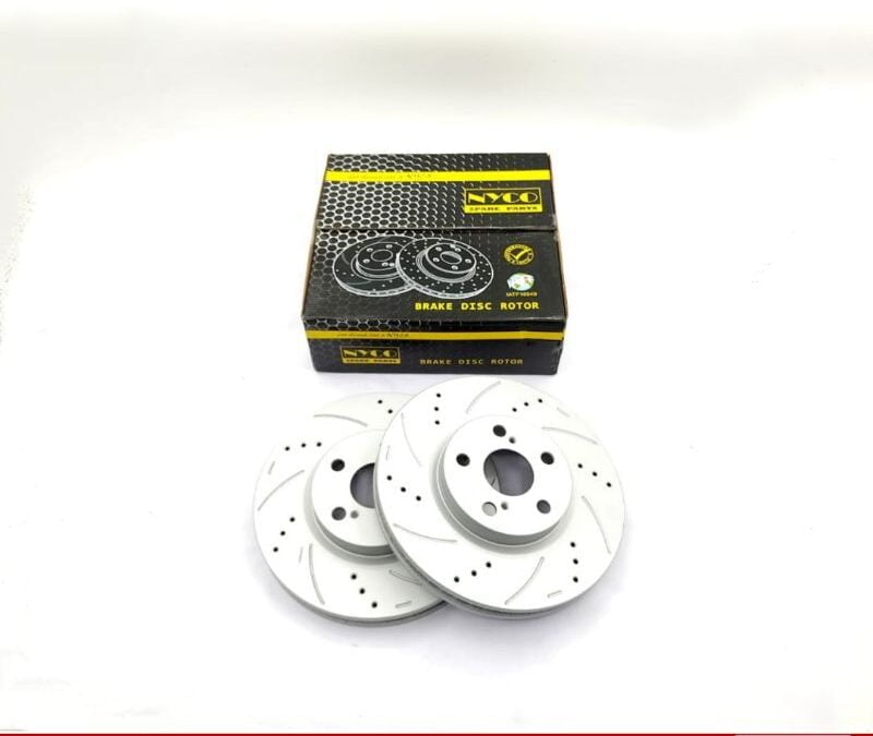 DISC ROTOR FRONT SETS TOYOTA WISH ZGE20 2009-2017 PERFORMANCE PLUS+ DRILLED & SLOTTED (2PCS) NY-08-DF8238-P+