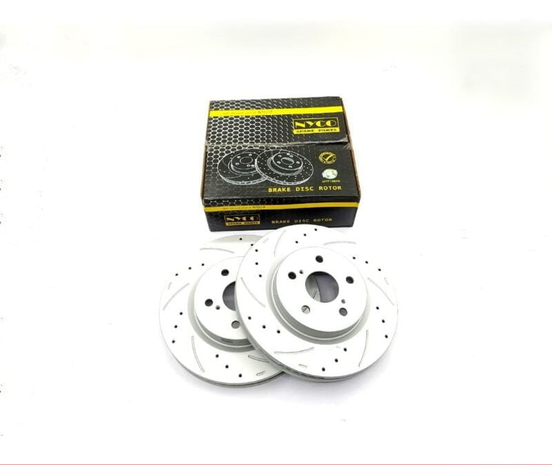DISC ROTOR FRONT SETS TOYOTA CAMRY ASV70 2018- / COROLLA ZSG10R PERFORMANCE PLUS+DRILLED&SLOTTED(2PCS) NY-08-DF8407-P+