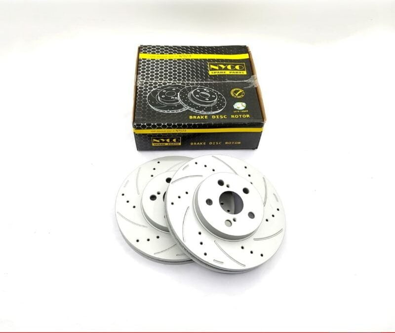DISC ROTOR FRONT SETS TOYOTA WISH ANE10 2003-2008 / ZNE10 PERFORMANCE PLUS+ DRILLED & SLOTTED (2PCS) NY-08-DF7355-P+