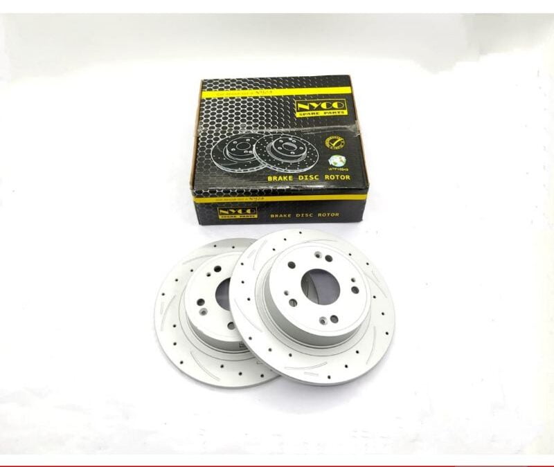 DISC ROTOR REAR SETS HONDA ACCORD TAO / HRV T7A PERFORMANCE PLUS+ DRILLED & SLOTTED (2PCS) NY-06-DF7454-P+