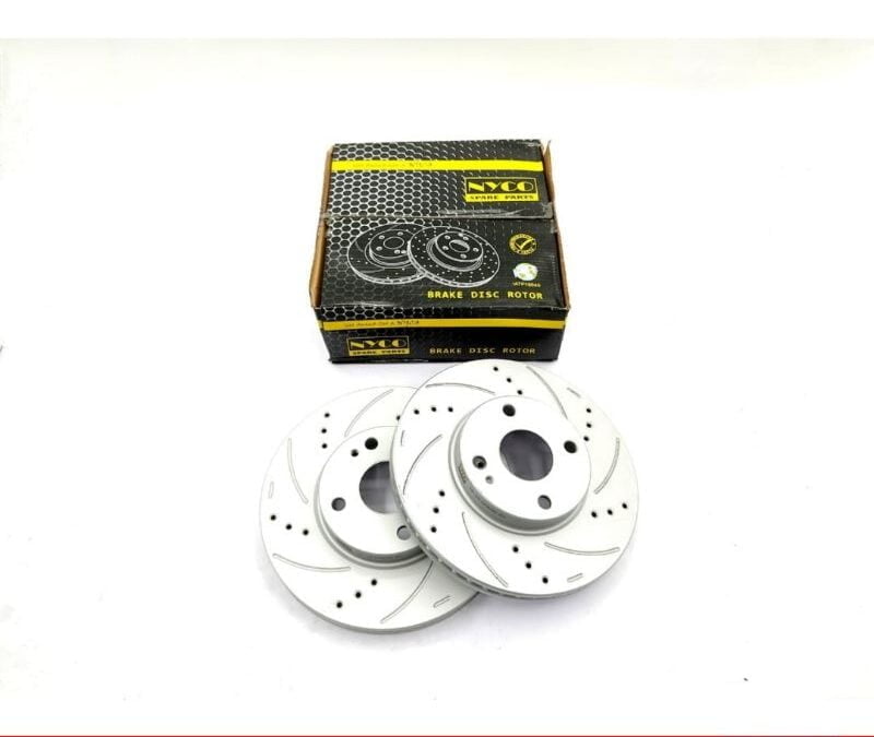 DISC ROTOR FRONT SETS MAZDA 2 SKYACTIV PERFORMANCE PLUS+ DRILLED & SLOTTED (2PCS) NY-15-DF8181-P+