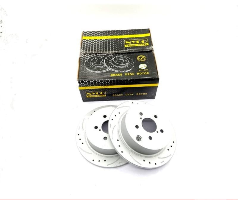 DISC ROTOR REAR SETS SUBARU XV PERFORMANCE PLUS+ DRILLED & SLOTTED (2PCS) NY-18-DF8003-P+