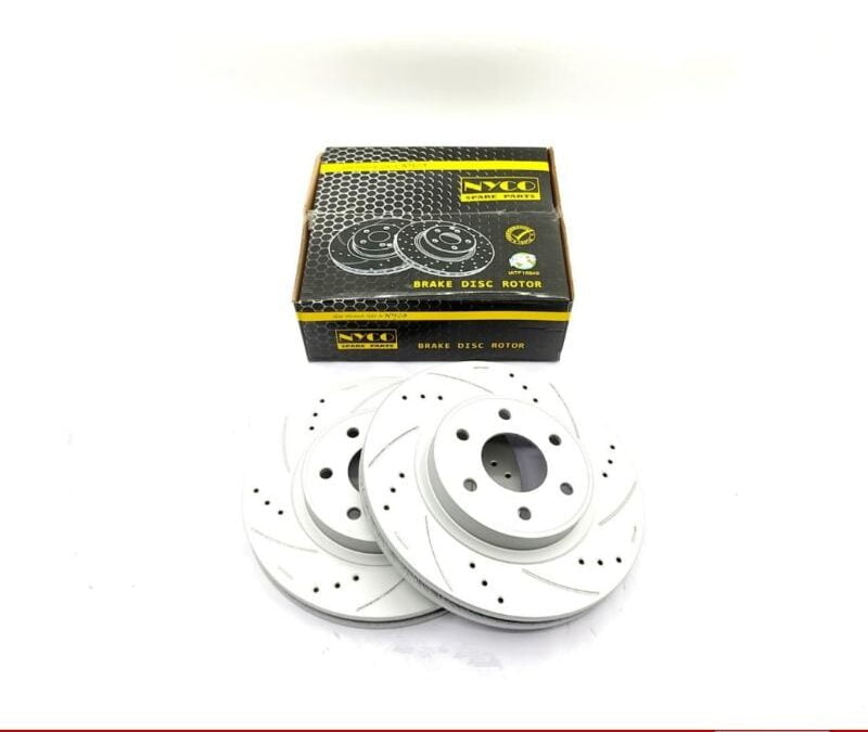 DISC ROTOR FRONT SETS NISSAN NAVARA D40 / NAVARA NP300 D23 2016 PERFORMANCE PLUS+ DRILLED & SLOTTED(2PCS)NY-07-DF7458-P+