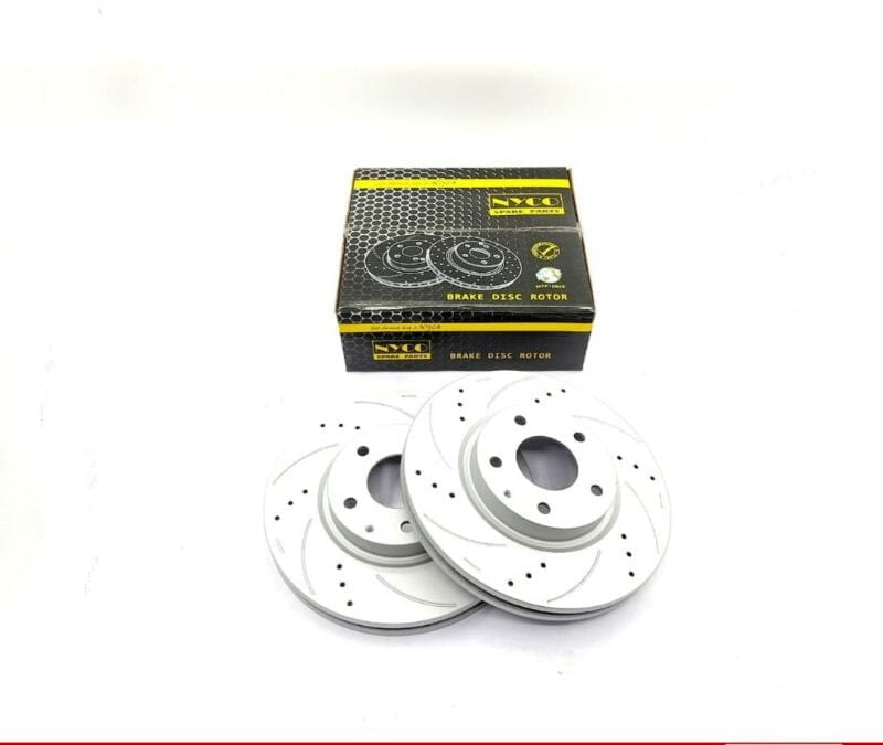 DISC ROTOR REAR SETS MAZDA CX5 PERFORMANCE PLUS+ DRILLED & SLOTTED (2PCS) NY-15-DF8053-P+