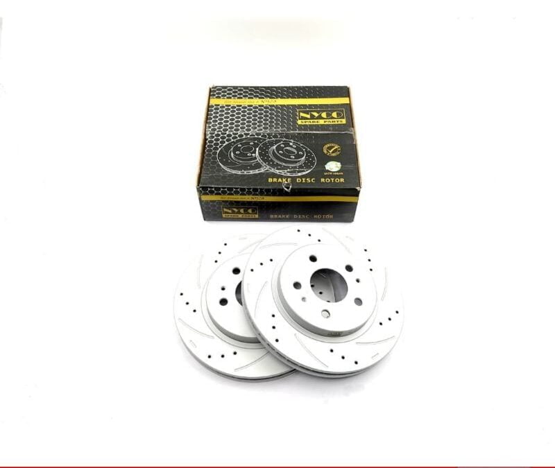 DISC ROTOR FRONT SETS PERODUA ARUZ / TOYOTA RUSH F850 2018- PERFORMANCE PLUS+ DRILLED & SLOTTED (2PCS) NY-02-DF8581-P+