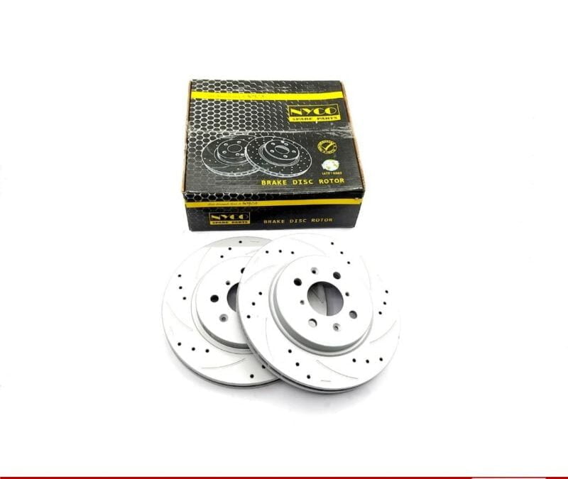DISC ROTOR FRONT SETS SUZUKI SWIFT 2012 1.4 PERFORMANCE PLUS+DRILLED & SLOTTED (2PCS) NY-16-DF6135-P+